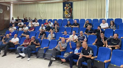 אנשי הכדורגל שהגיעו למפגש בכרמיאל (ההתאחדות לכדורגל)