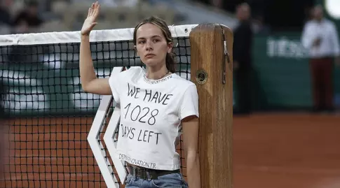 The girl who broke into the field (Reuters)