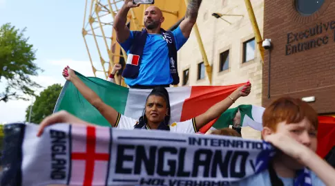 England and Italy fans (Reuters)